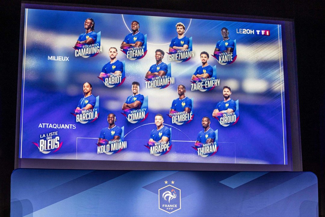 Lista de Francia para la Eurocopa. EFE/EPA/CHRISTOPHE PETIT TESSON