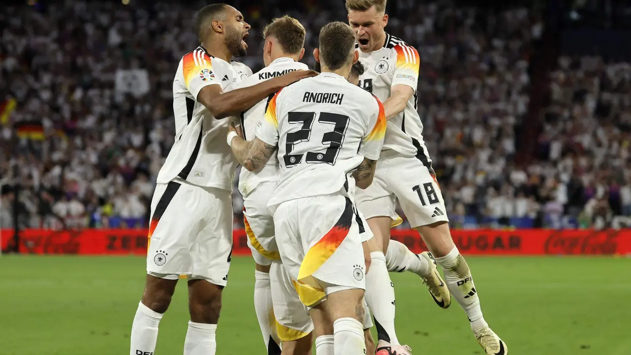 Alemania celebra el 30 ante ante Escocia en la Eurocopa 2024. EFE/EPA/RONALD WITTEK