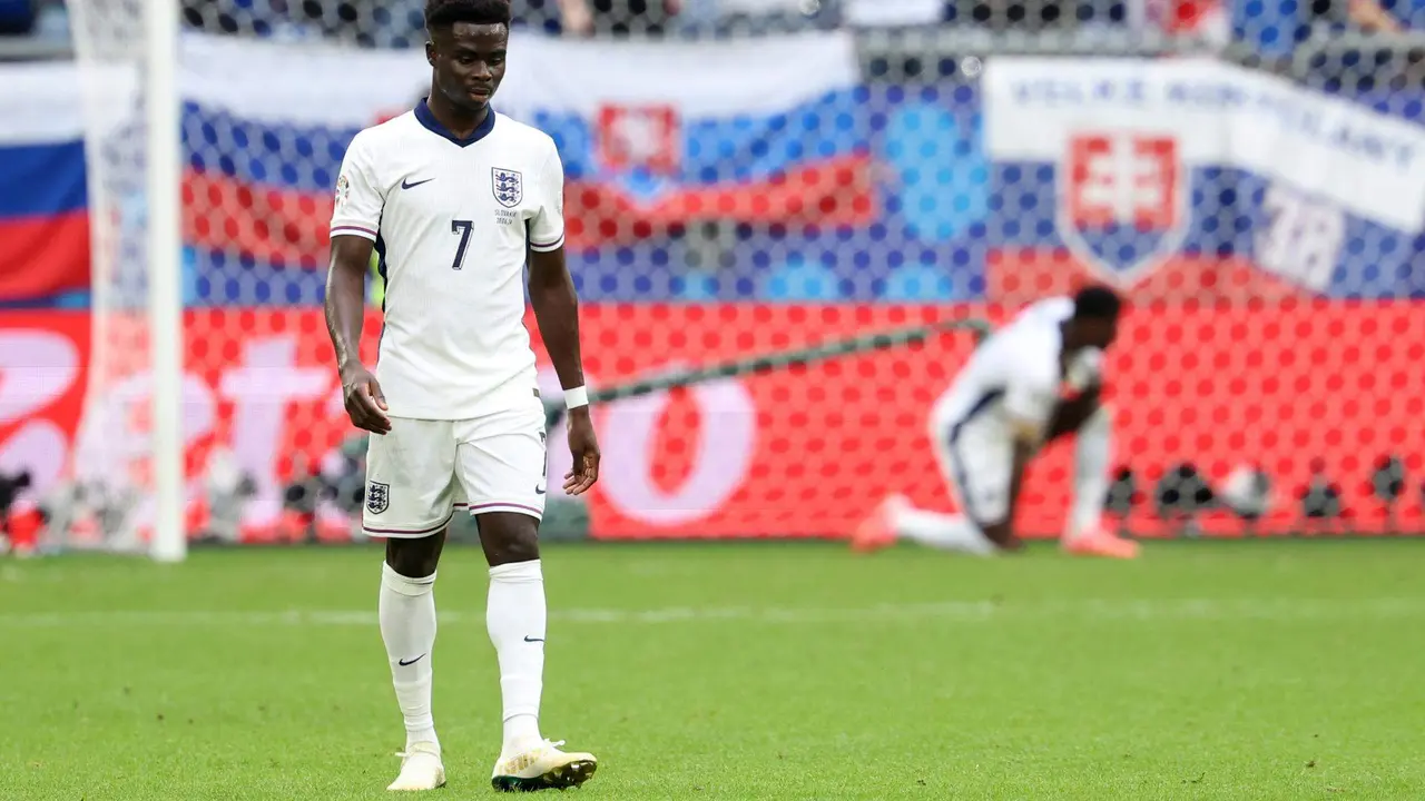 El futbolista ingl&eacute;s Bukayo Saka, en una foto de archivo. EFE/EPA/FRIEDEMANN VOGEL